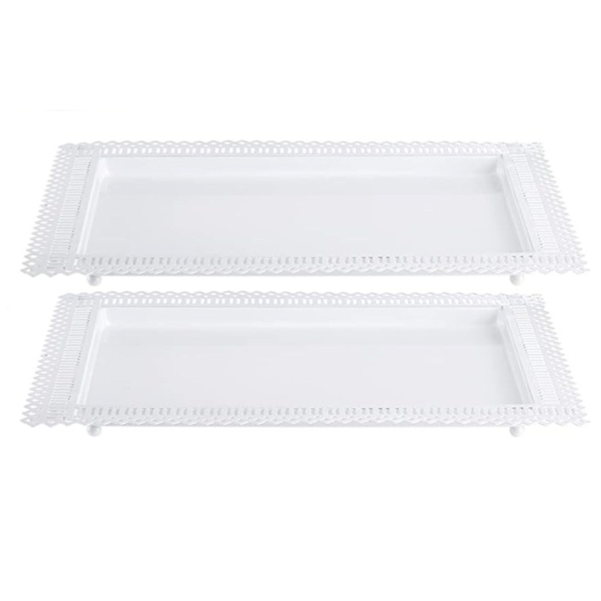 White Dessert Trays