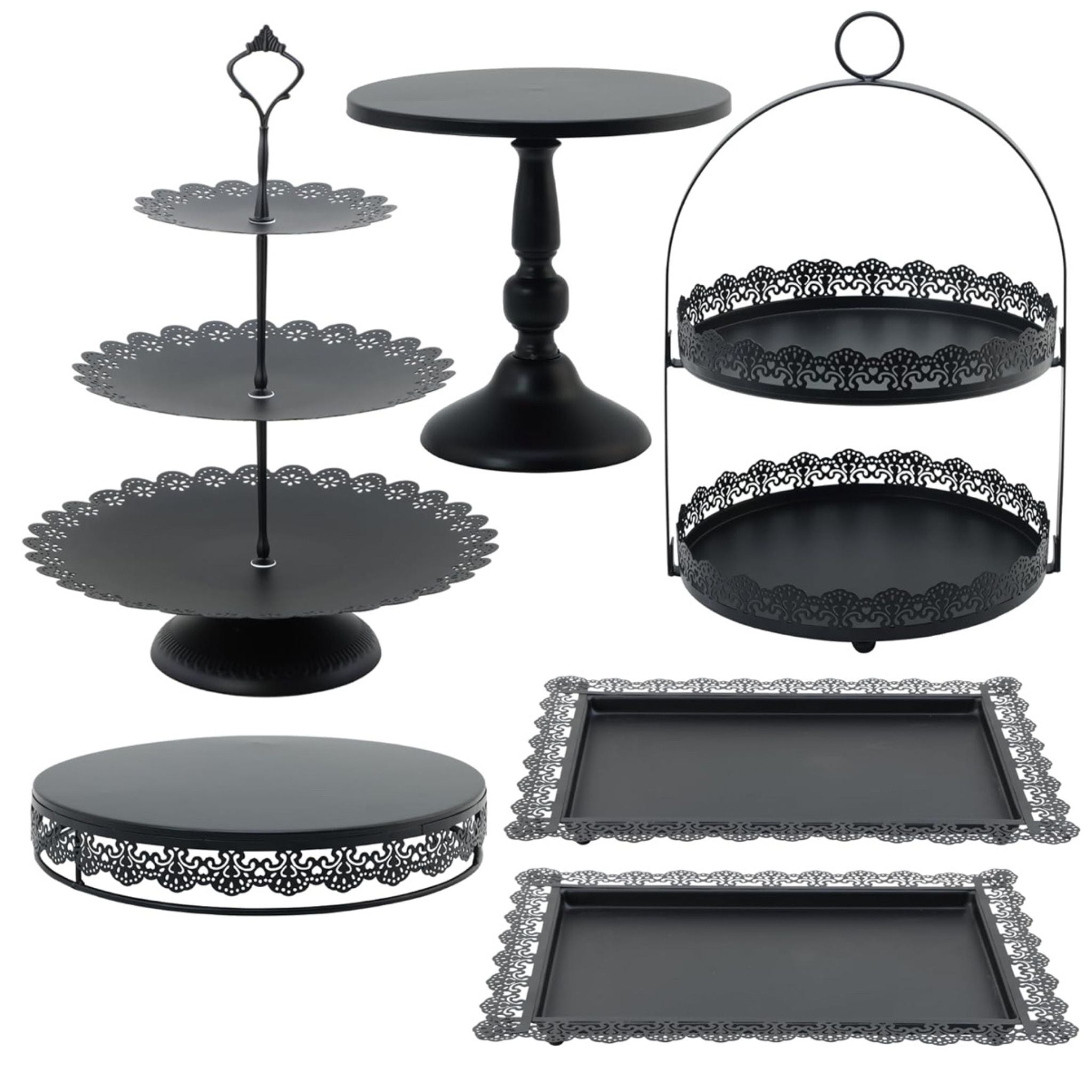Black Dessert Trays