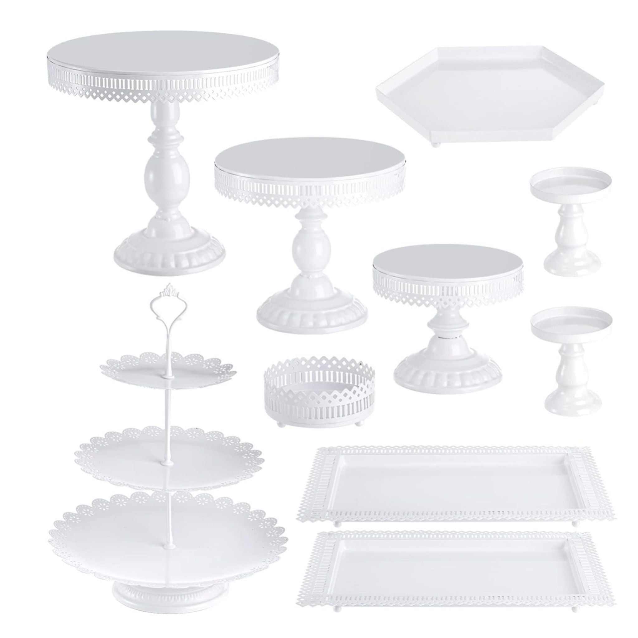 White Dessert Trays